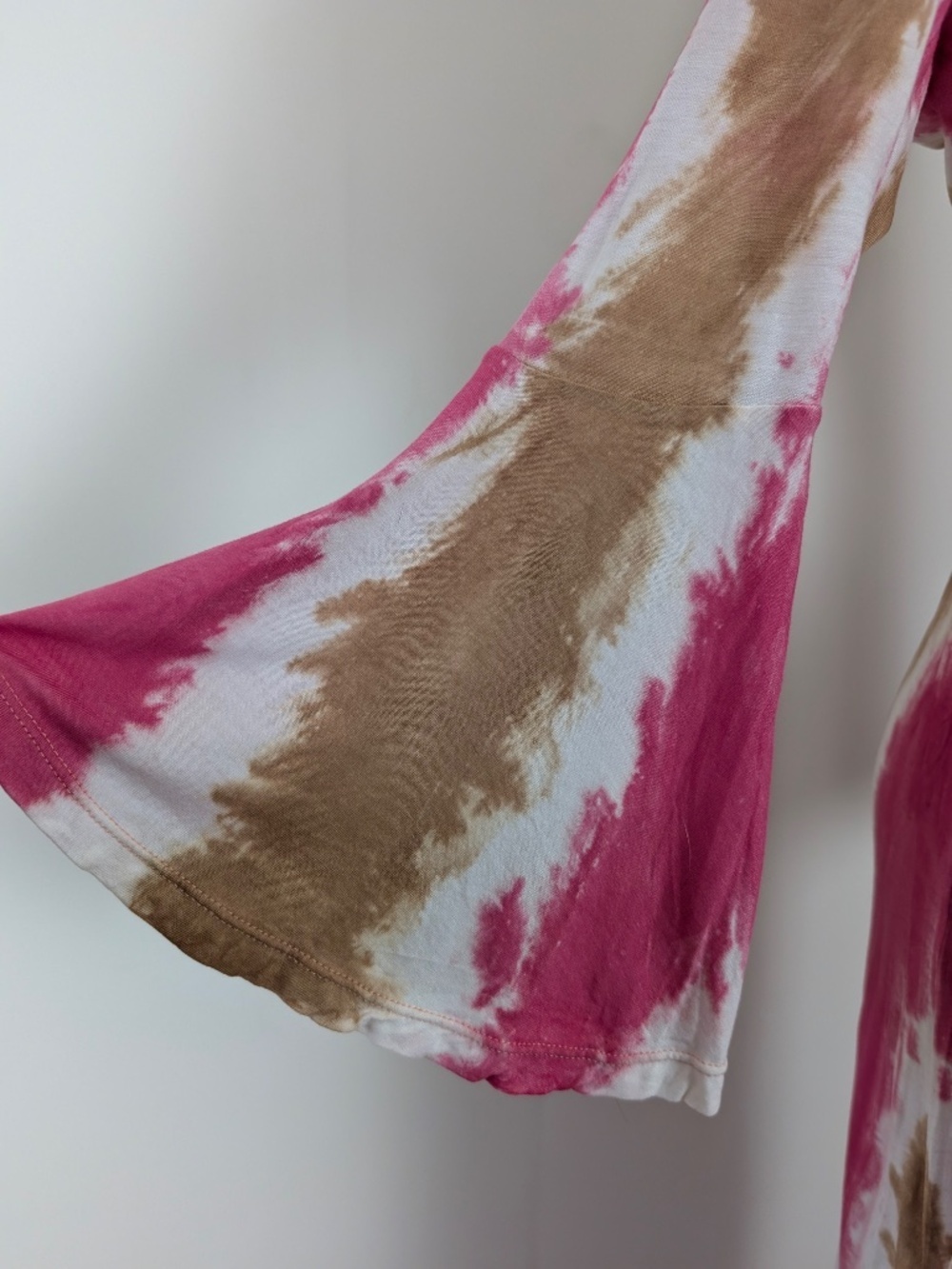 Tie Die Maxi Dress Open Back Size Small Long Sleeve Resort - Picture 8 of 16